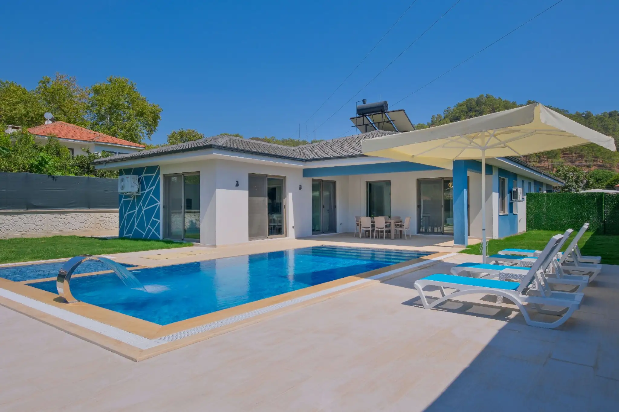 Villa Koda, İnlice bölgesinde cocuk havuzlu 6 kişilik kiralık villa 