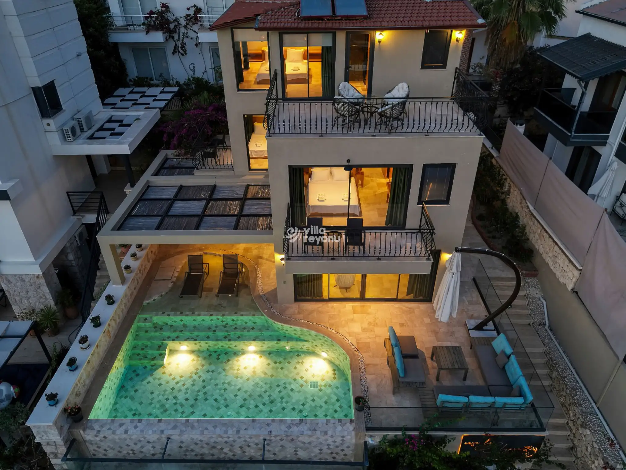 VİLLA LUXERA 4, Kalkan Kızıltaş bölgesinde merkezi konumda deniz manzaralı 6 kişilik kiralık villa 