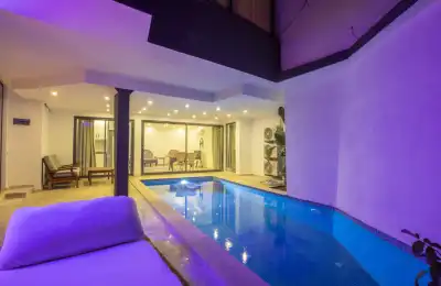 Villa Lysandra 3, Kalkan Akbel bölgesinde 4 kişilik deniz manzaralı villa