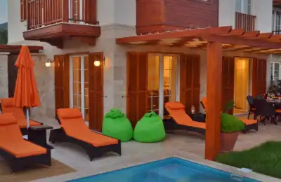Villa Zoran 3, Kalkan'da 6 kişilik deniz manzaralı villa