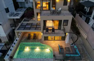 VİLLA LUXERA 4, Kalkan Kızıltaş bölgesinde merkezi konumda deniz manzaralı 6 kişilik kiralık villa 