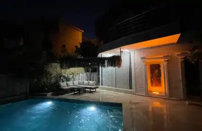 Villa Lysandra 9, Kalkan Akbel bölgesinde 8 kişilik deniz manzaralı villa