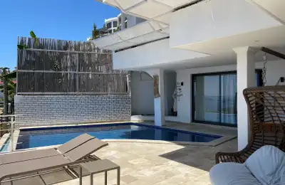 Villa Lysandra 8, Kalkan Akbel bölgesinde 4 kişilik deniz manzaralı villa