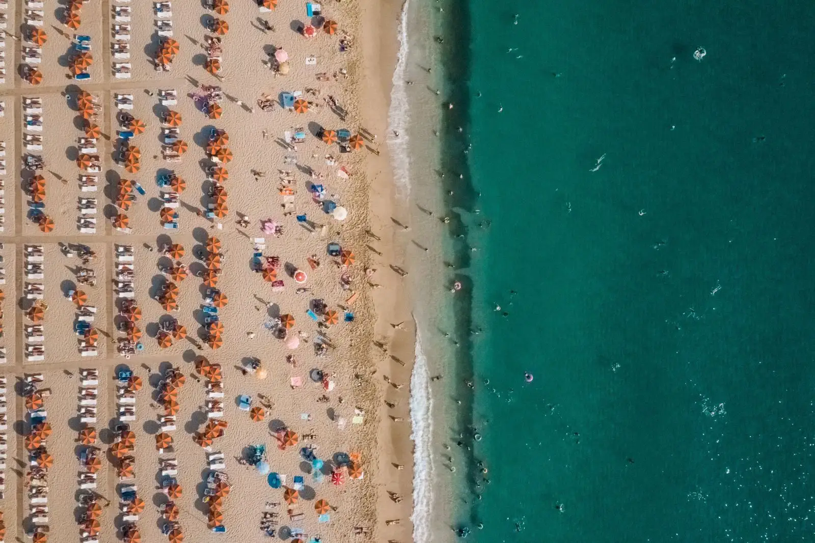 Antalya Plajının Havadan Görüntüsü
