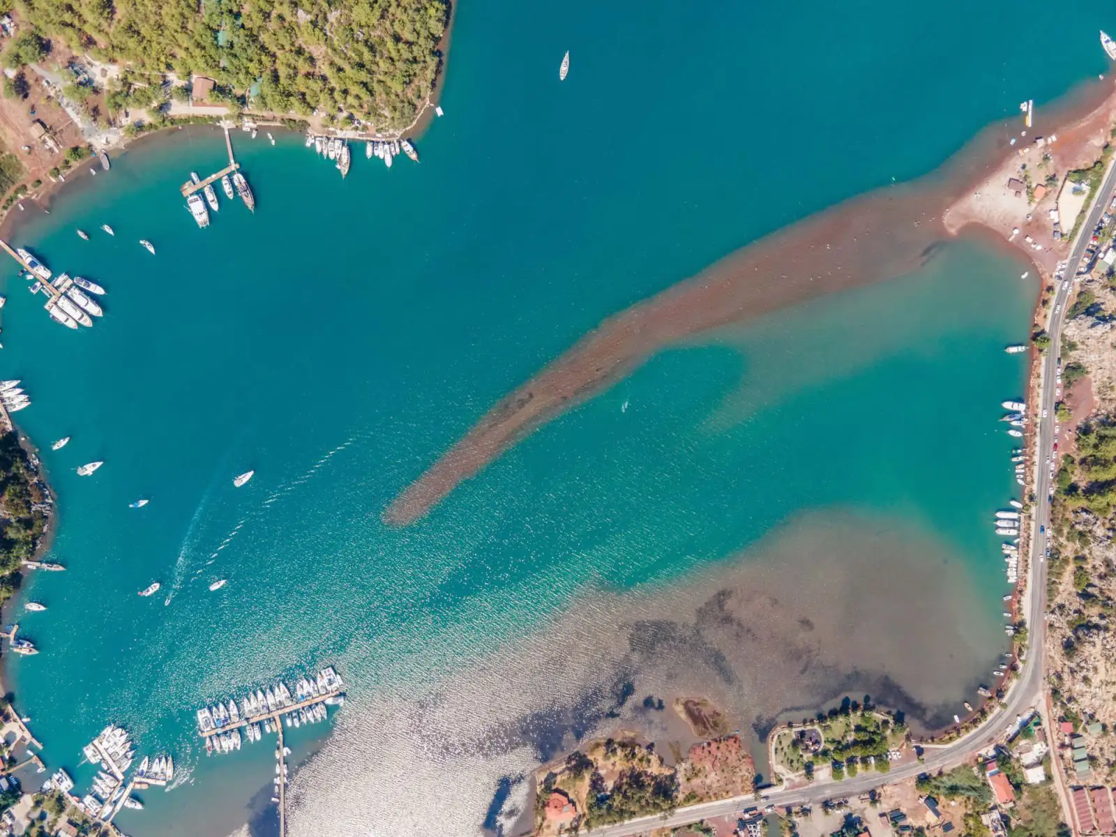 kzı kumu plajının drone fotoğrafı