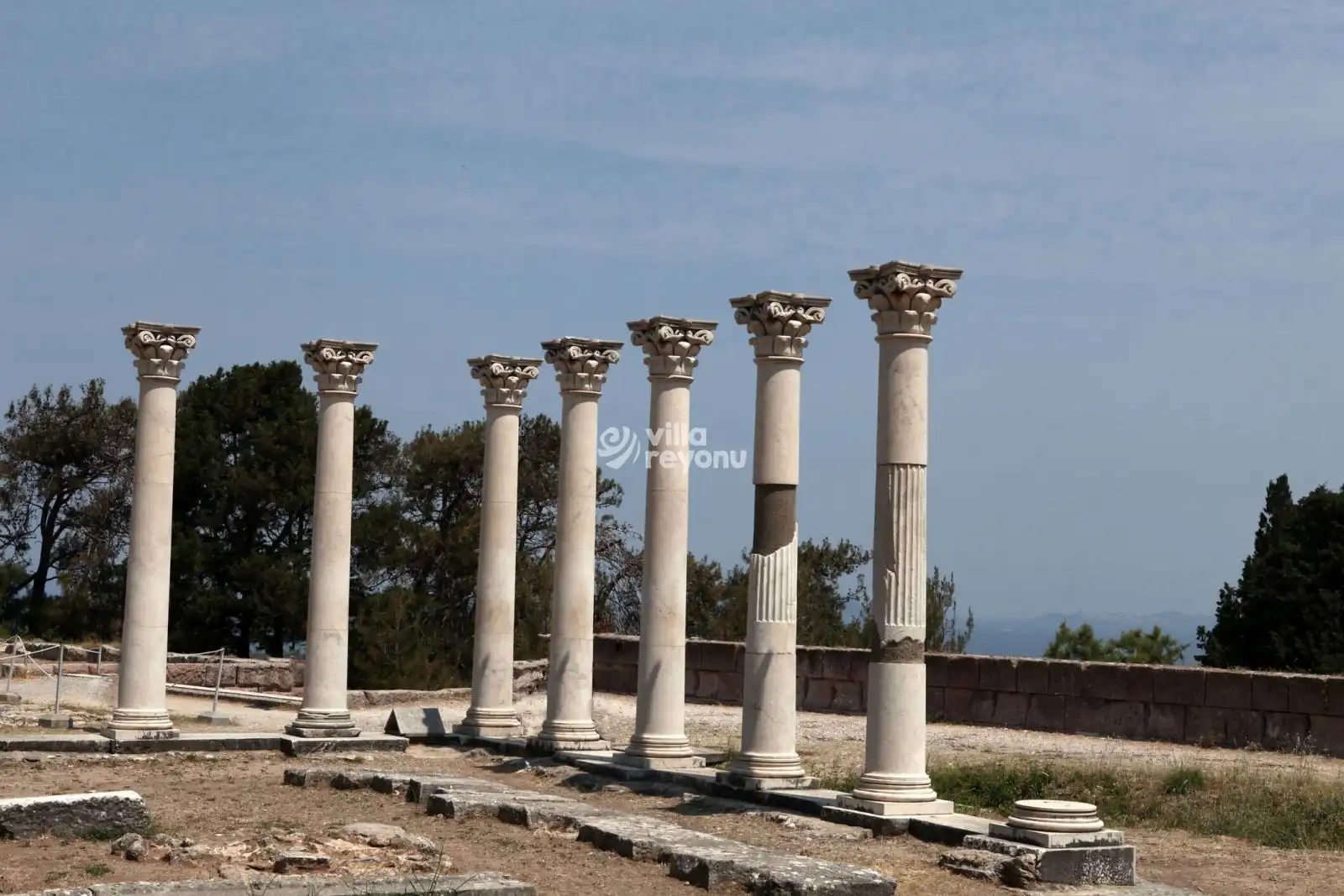 kos adası antik sütun kalıntıları
