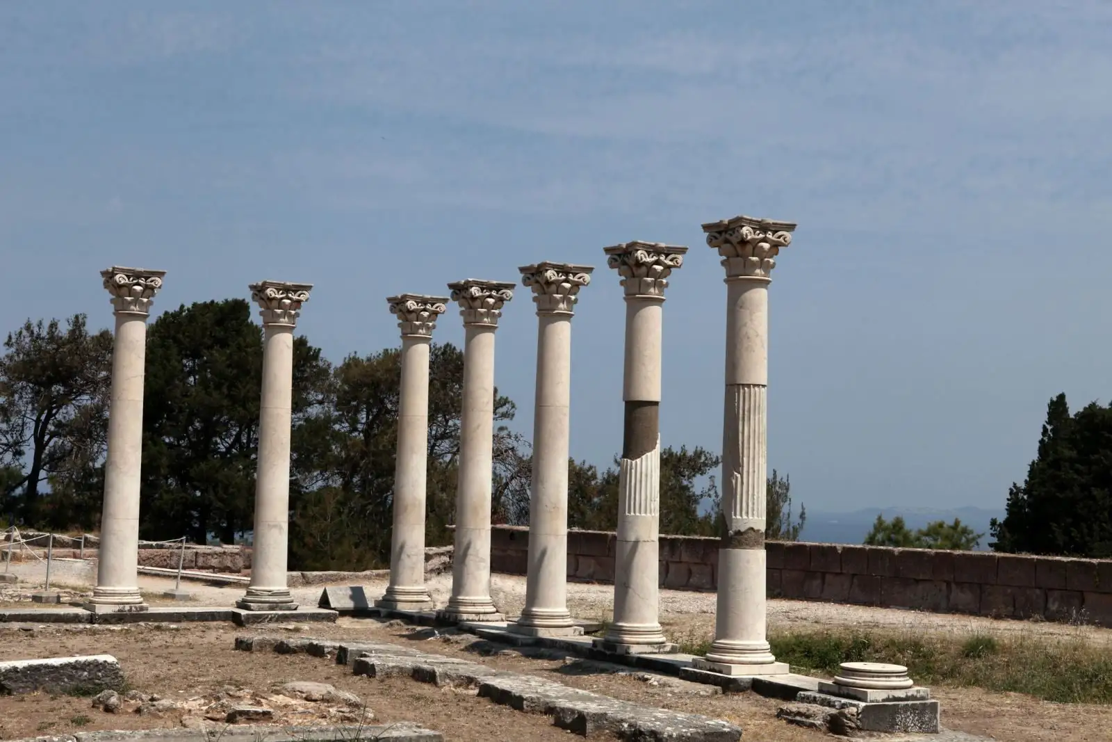 kos adası antik sütun kalıntıları