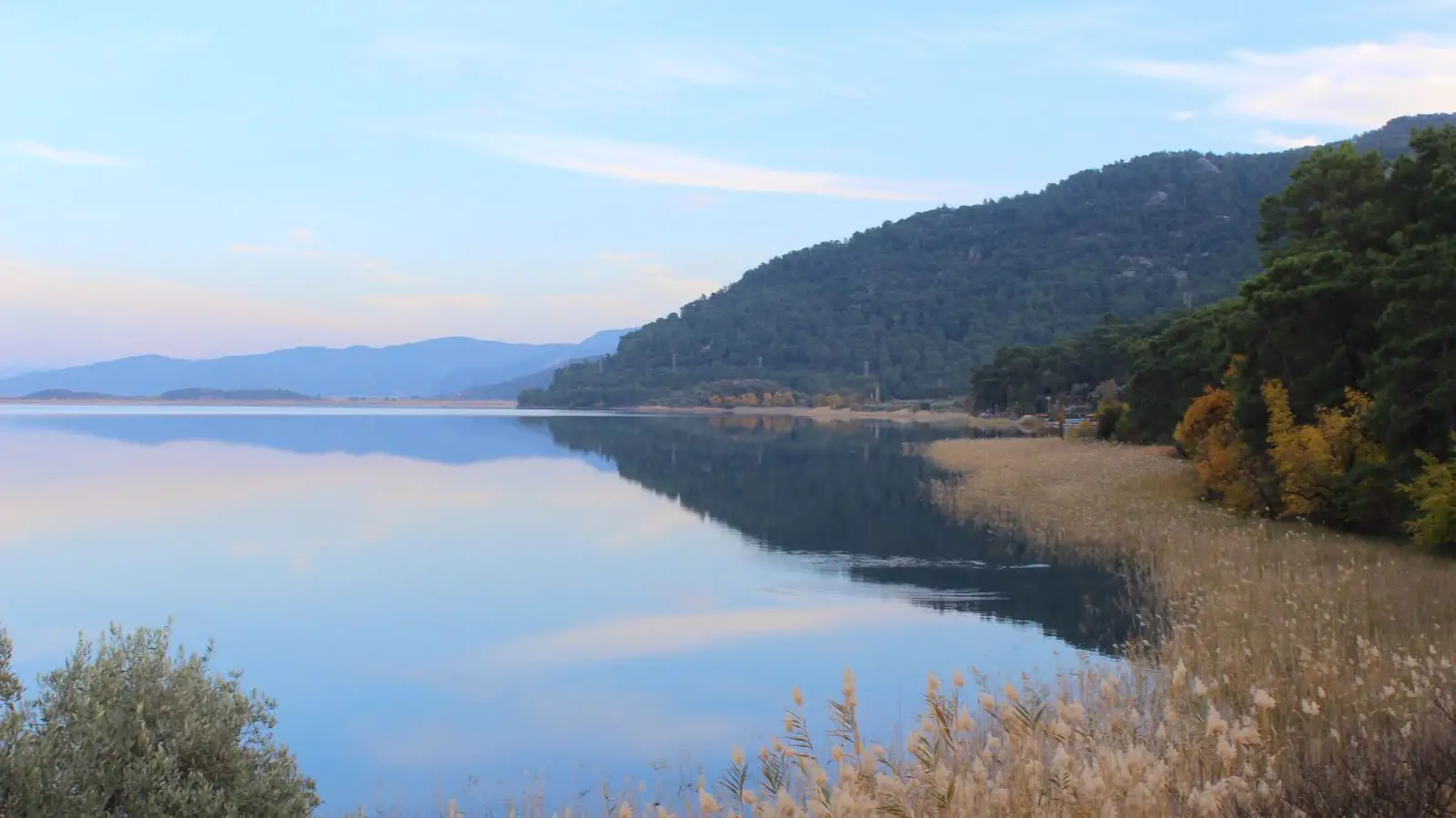 köyceğiz gölünün manzarası