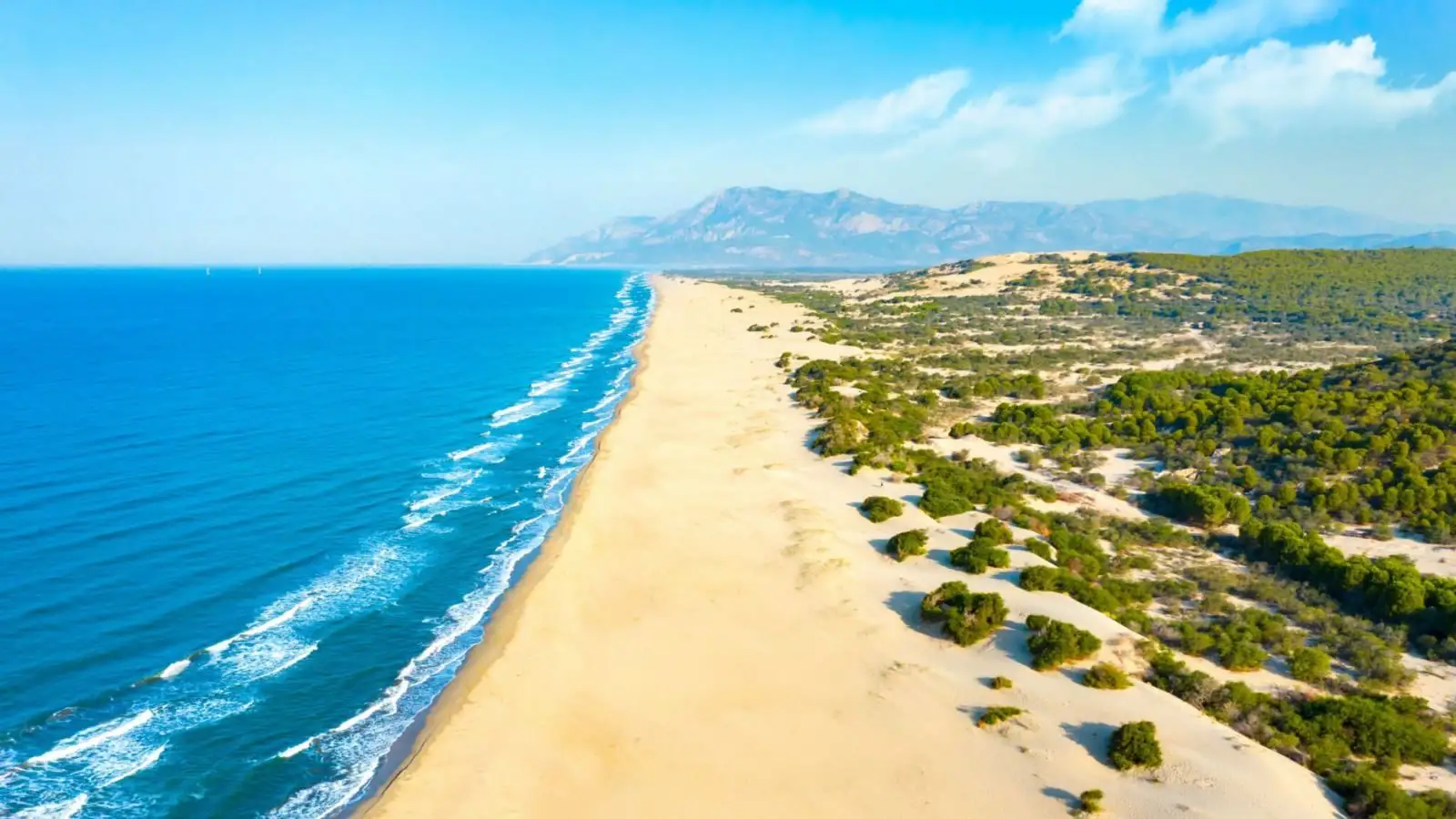 patara plajı panoramik manzara