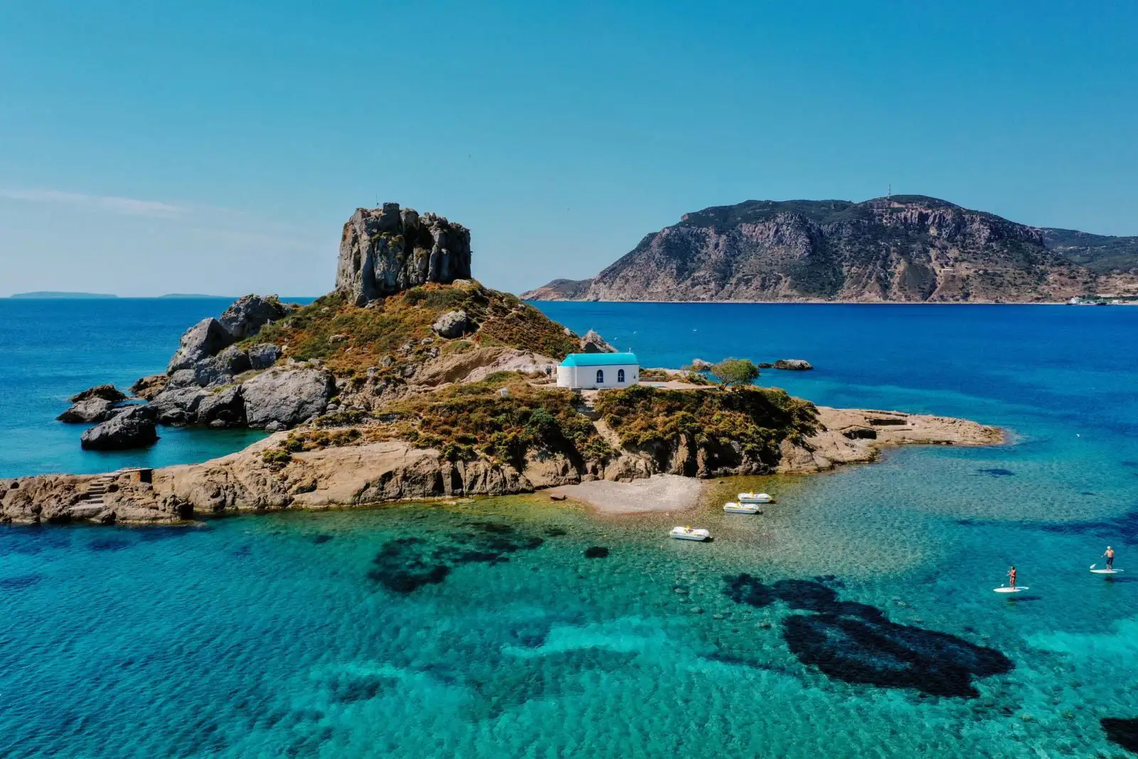 kos adası stephanos plajı ve eski yunan mimarisi